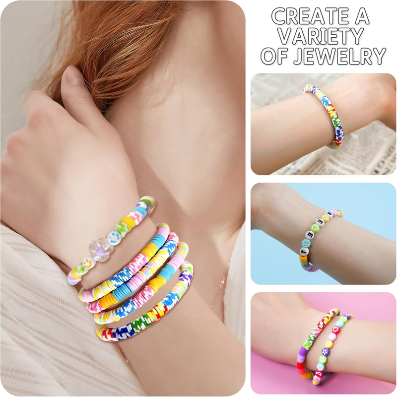 TBC Best Crafts 4000+ Clay Beads for Bracelet Making, Candy Scented, DIY Accesso