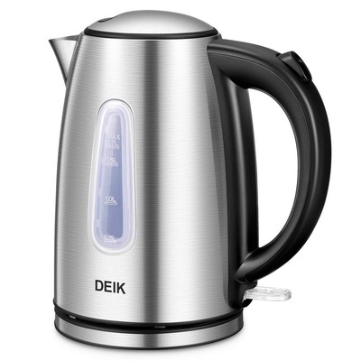 Electric Kettle Stainless Steel Cordless Tea Kettle with British Strix...