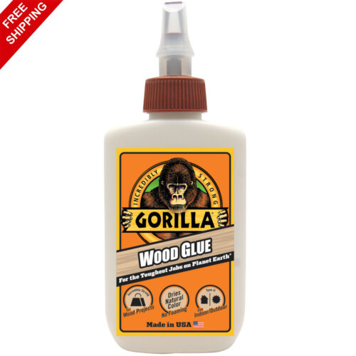 Gorilla Wood Glue 6202003 Natural Wood Color, 4 ounce Bottle  