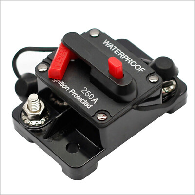 Waterproof Car Circuit Breaker Fuse Reset 30-300 Amp 12V-24V DC Car Boat Auto