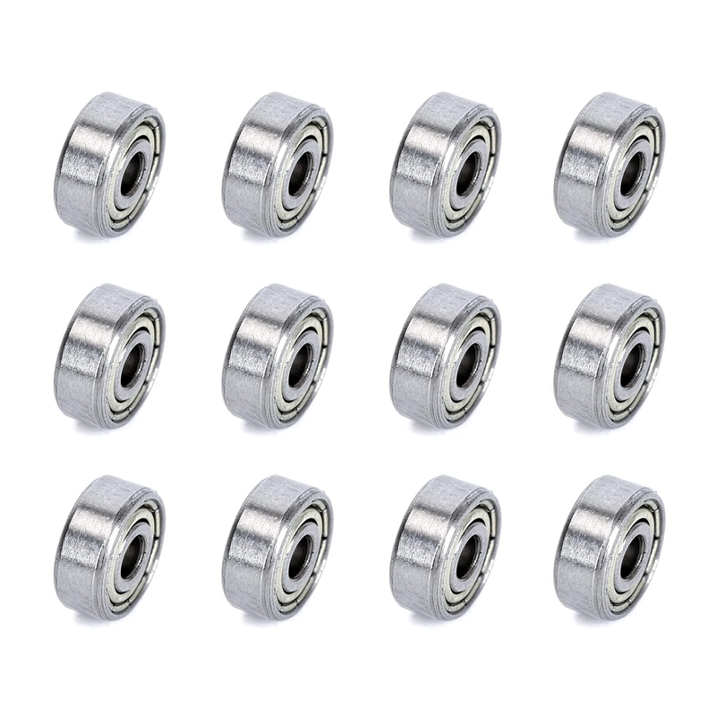 12Pcs 623ZZ Deep Groove Ball Bearings(3Mm X 10Mm X 4Mm) for Skateboard,3D Printe