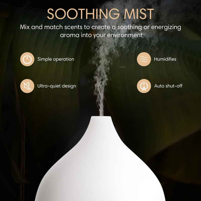 Essential Oil Diffuser, 100ml Small Aromatherapy Diffuser with Auto Shut-Off Fun