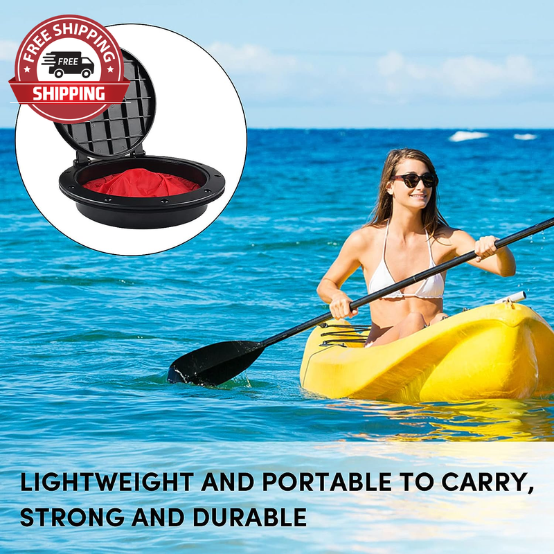 8 Inch Deck Plate Kit Deck Hatch with Storage Bag for Boat Kayak Rigging,Include