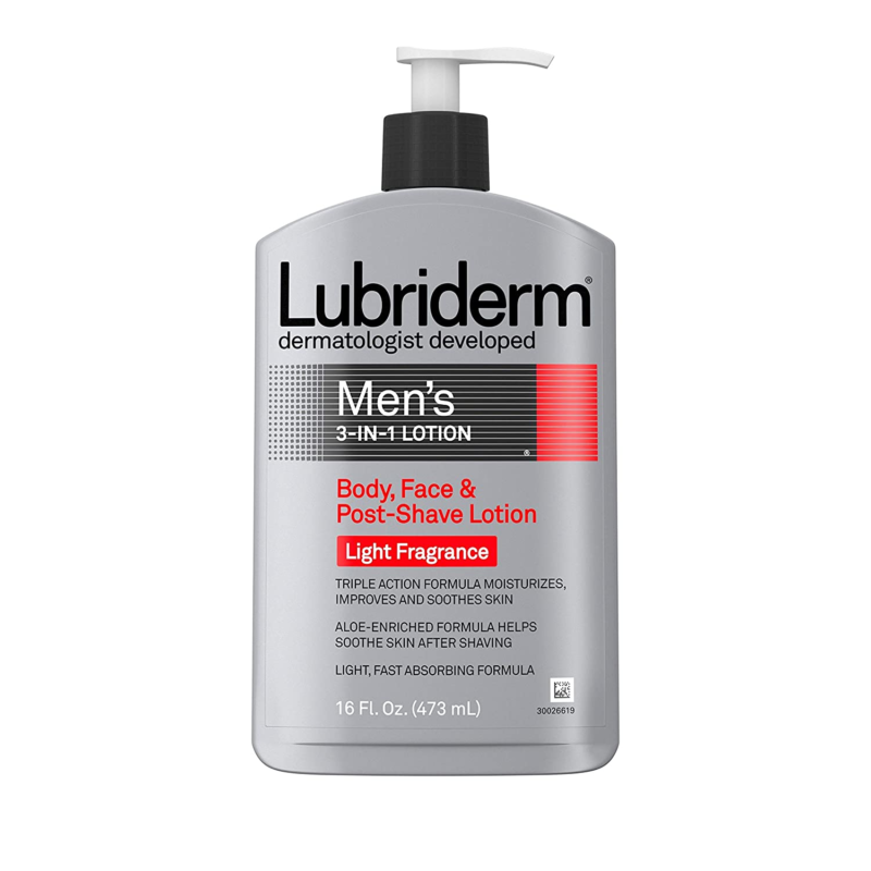 Lubriderm Men'S 3-In-1 Lotion Enriched with Aloe for Body an
