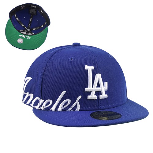 Мужская приталенная кепка New Era Los Angeles Dodgers 59Fifty синяя