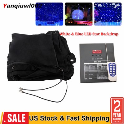 LED Star Stage Backdrop - 20x10FT LED Star Curtain Background Starry Sky DMX512