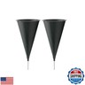 Royal Imports Cemetery Vases for Grave with Spikes Flowers Holder Decorations, Outdoor Memorial Markers, Floral Plastic Pot with Metal Ground Stakes, Medium, Set of 2