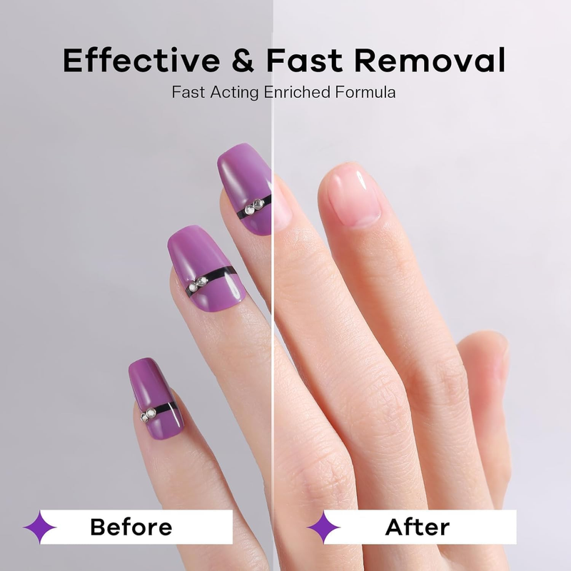 Nail Polish Remover: 8 Fl Oz Professional 3 in 1 Formula Liquid Nail Polish Remo