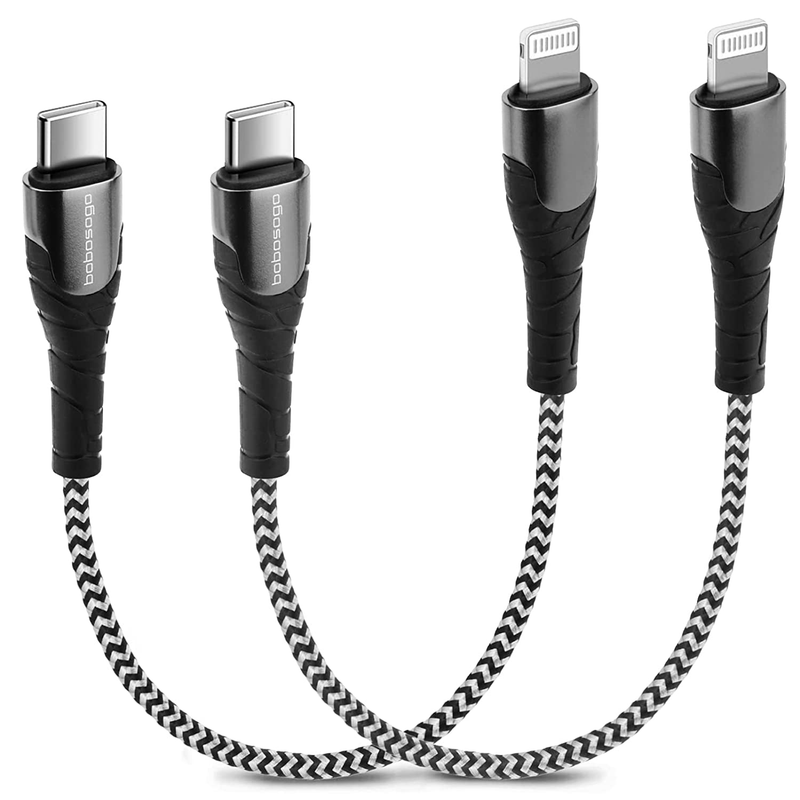 Short USB C to Lightning Cable Apple Mfi Certified 2Pack 1FT Iphone Type C Fa...