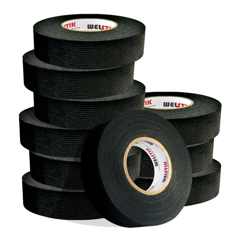 Wiring Harness Tape 19mm*15m 10 Pack, Total 150m- Premium Fabric Electrica Tape