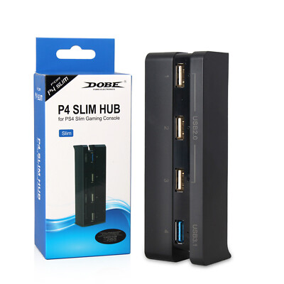 Expansion Splitter USB Adapter USB Hub 4-Ports Extend for PS4 Slim USB 3.0 2.0