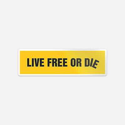 Live Free Or Die Car Bumper Vinyl Sticker Decal