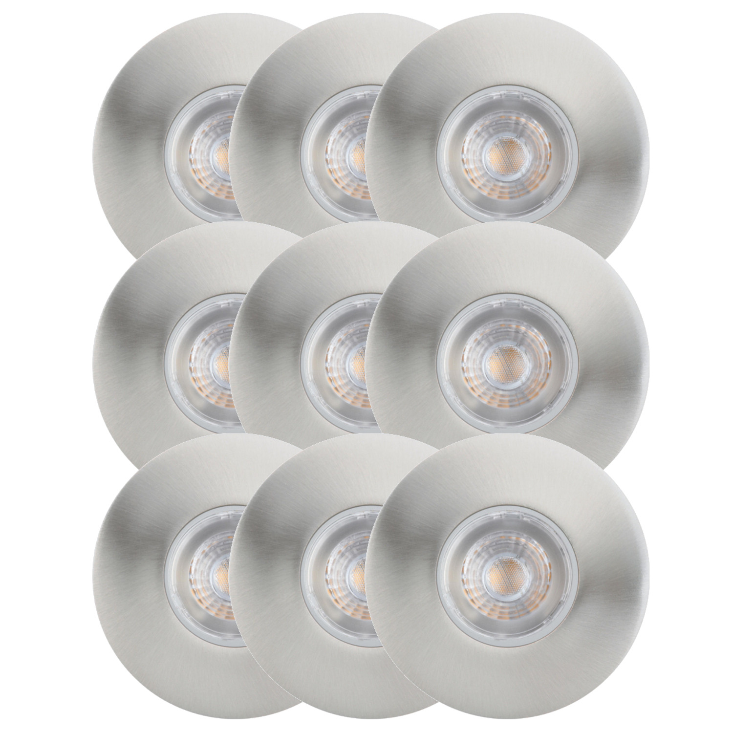 9er Set LED Einbaustrahler 4,4W Einbauleuchte Feuchtraum IP65 Warmweiß
