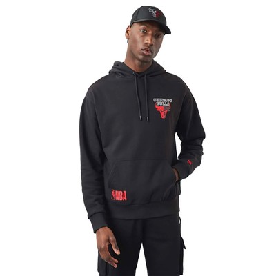 

Мужская толстовка с капюшоном с логотипом New Era NBA Chicago Bulls Team черный