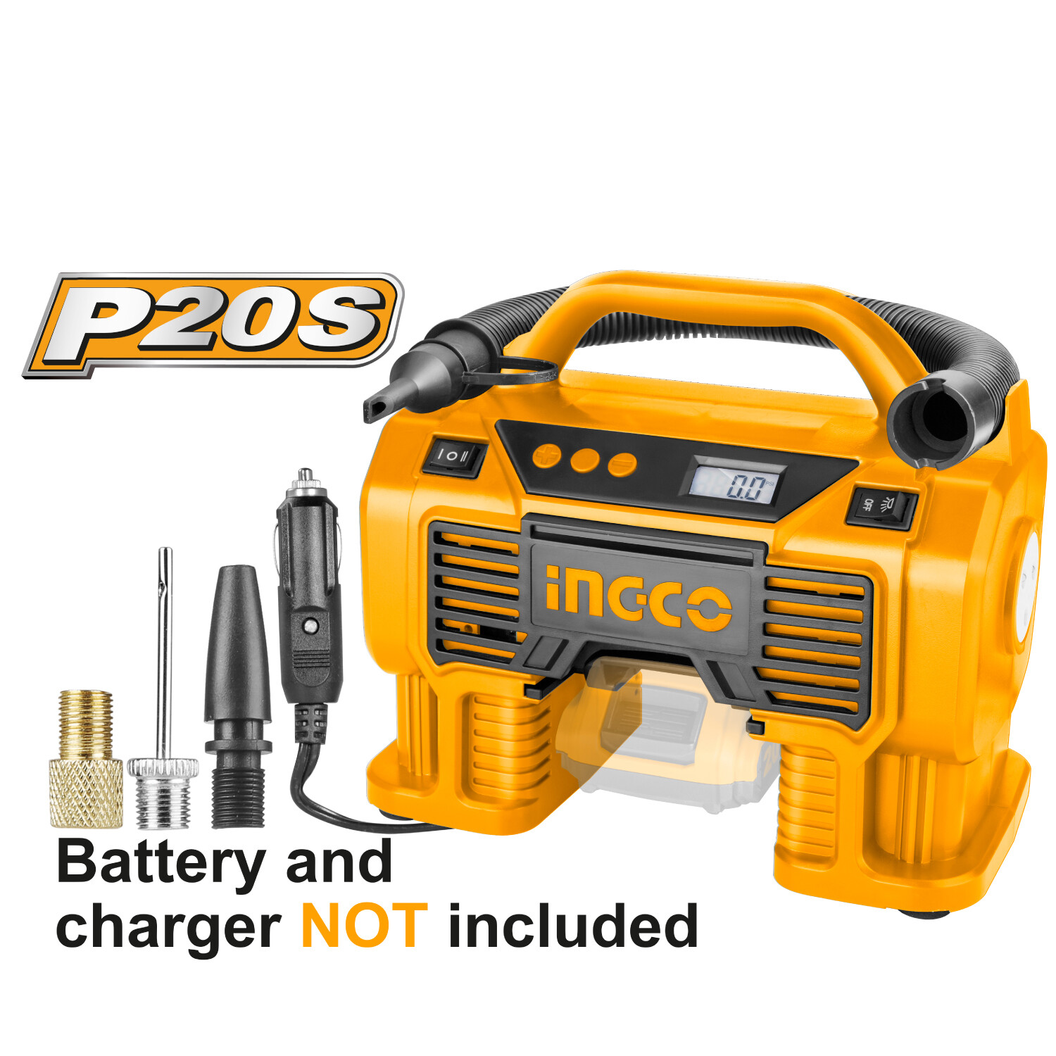 INGCO Air Compressor Car Tyre Deflator Inflator Pump 160PSI Auto Stop & Fittings eBay