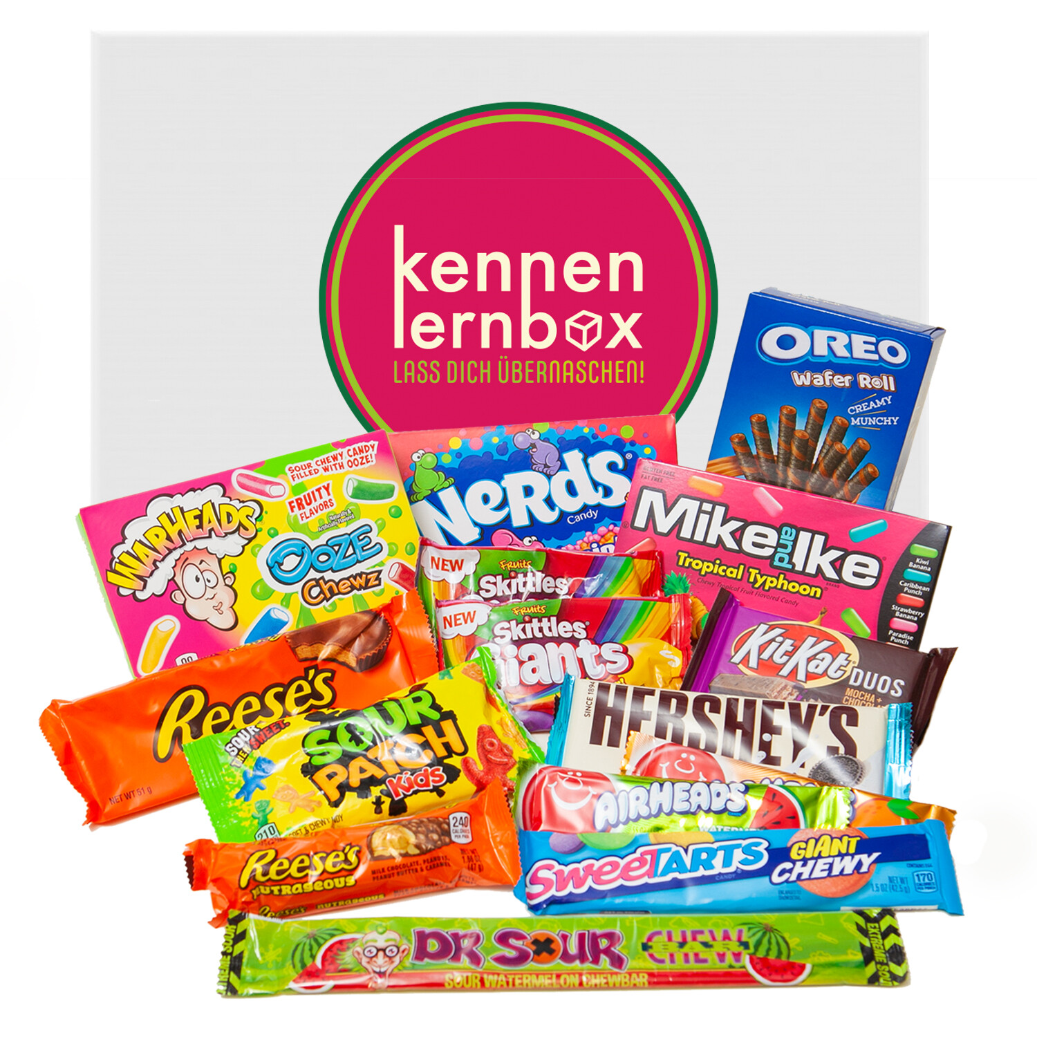 Süßigkeiten Box USA | Kennenlernbox mit 14 beliebten Süßigkeiten aus Amerika