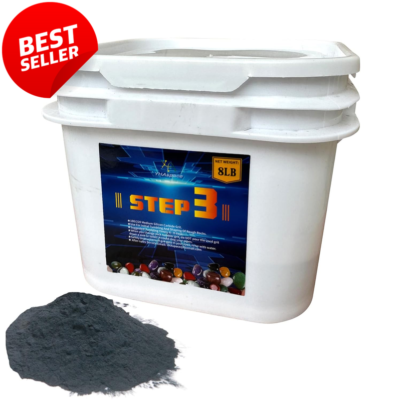 8LB 500 Silicon Carbide Rock Tumbler Grit Step 3 Pre Polish Tumbling Media - US