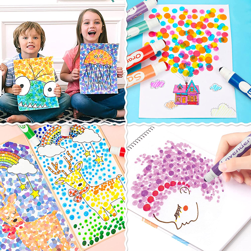 Dot Markers, 30 Colors Washable Dot Markers for Toddlers with Free Activity Book