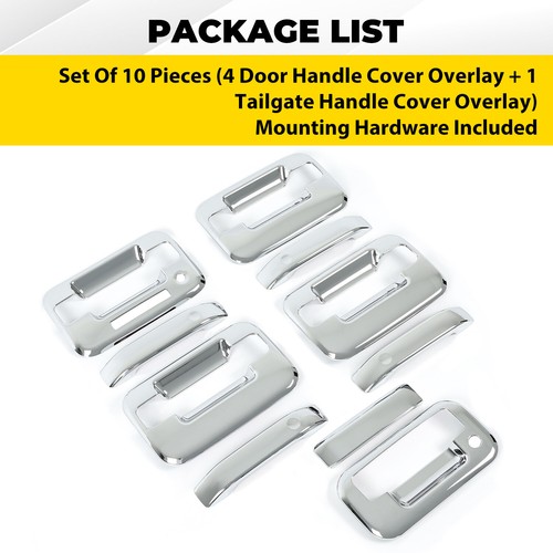 Fit 2004-2014 Ford F150 Chrome 4 Door (With Key Pad) + Tailgate Handle Covers