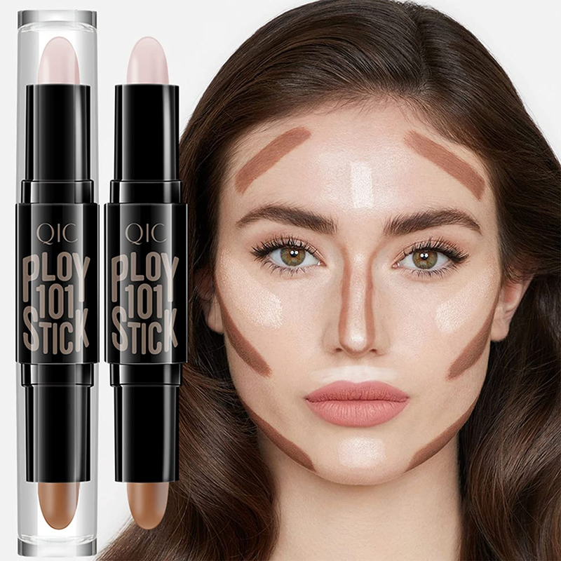 Highlight Contour Stick, 2 in 1 Makeup Shading Stick, Face Highlighters Sticks,