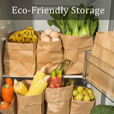 Paper Lunch Bags 50 Count Large Brown Lunch Bags 8LB Brown Paper Bags Sack Bulk