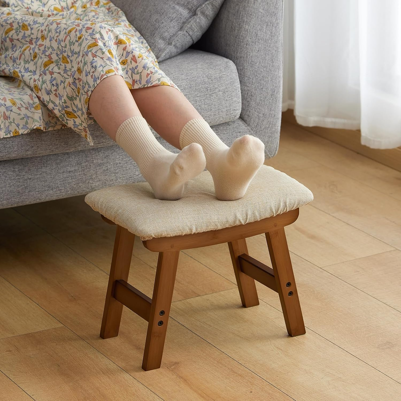 Foot Stool Ottoman Foot Rest under Desk,Small Stool for Living Room, Bedroom and