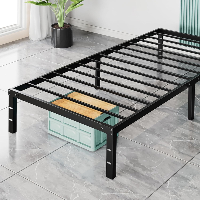 - No Box Spring Needed Heavy Duty Metal Platform Bedr