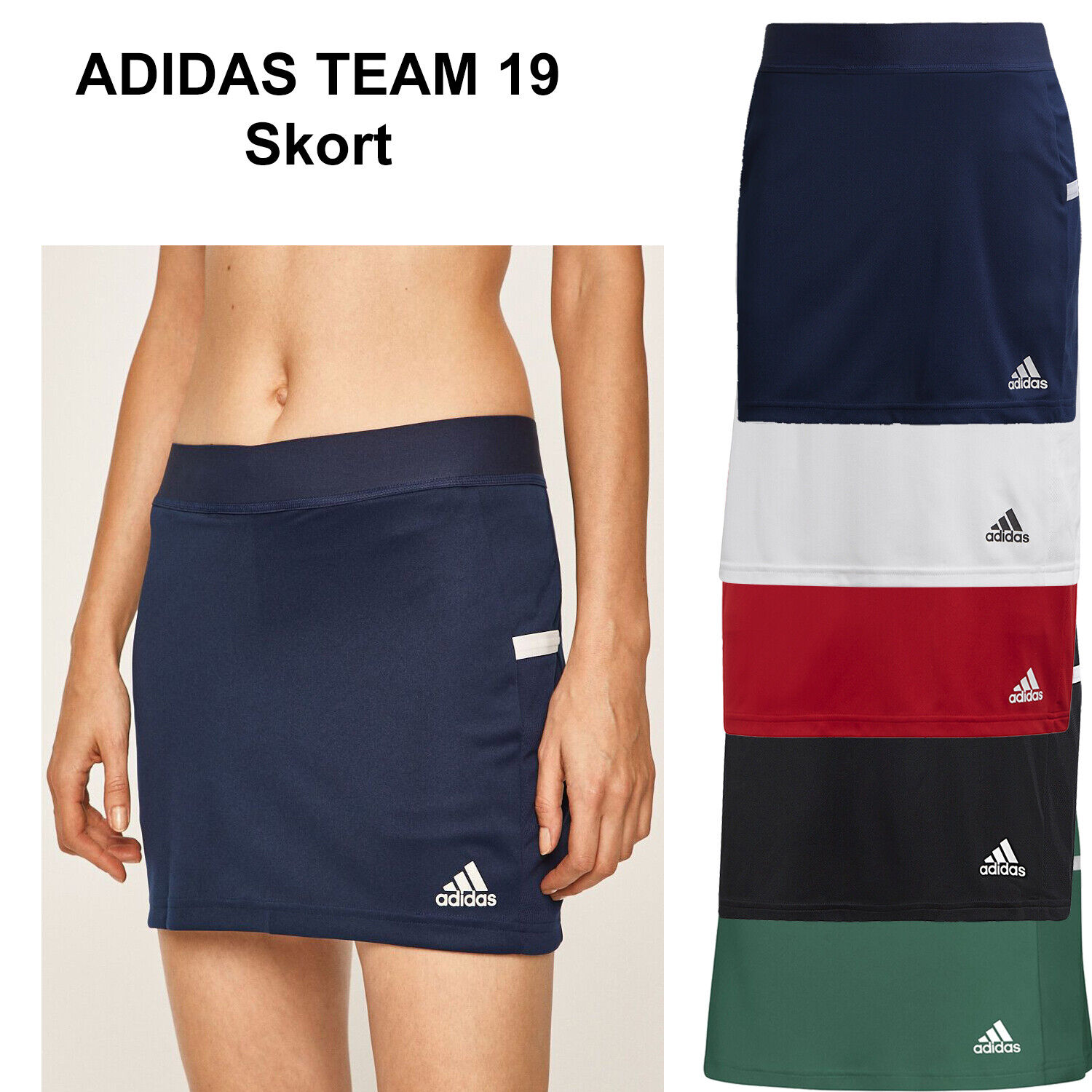 Спортивная юбка-шорта Adidas Team 19 Tennis Skort НОВИНКА