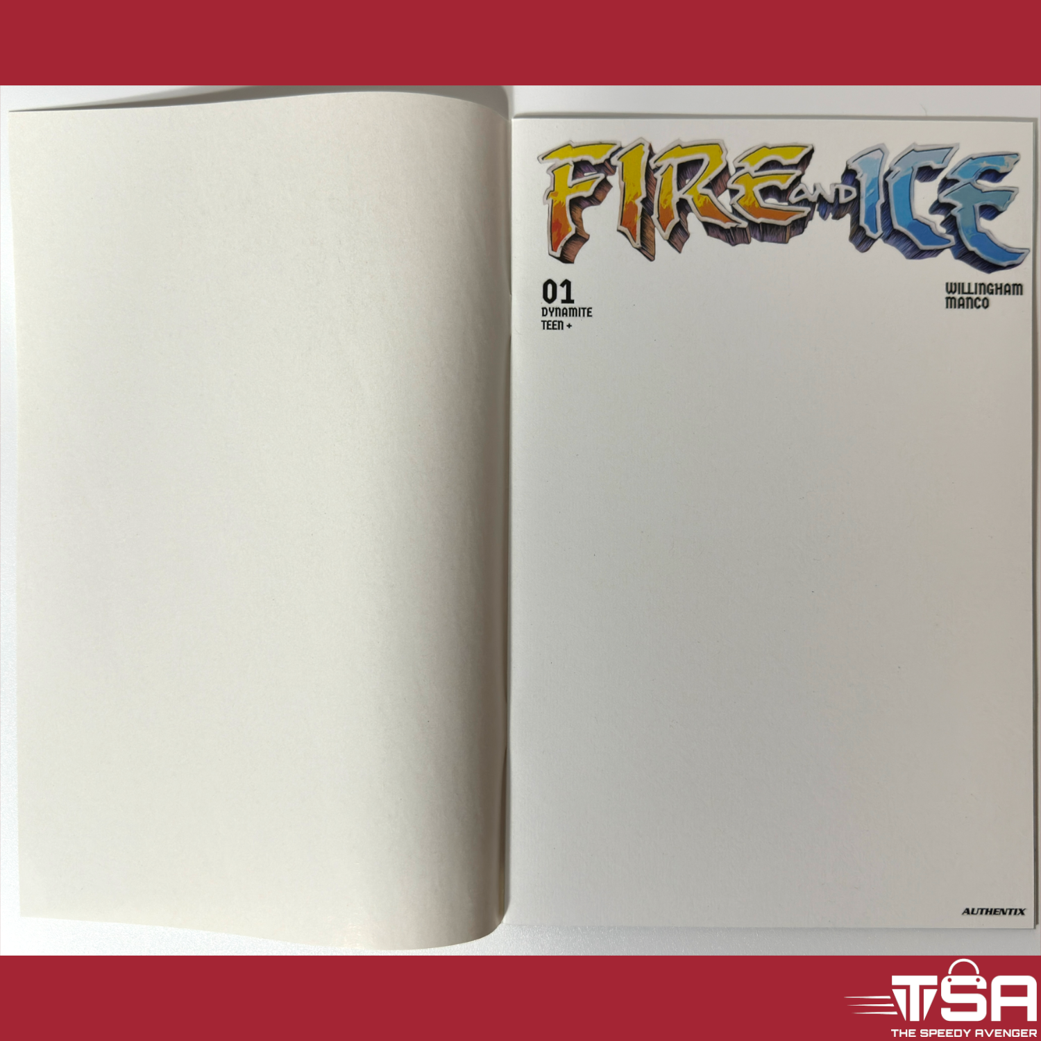 FIRE AND ICE #1 Blank Sketch Variant Cover Dynamite Bill Willingham 2023