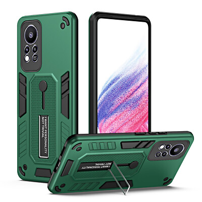 For infinix Hot 11S NFC, Shockproof Hybrid Armor Stand Ring Buckle Case Cover
