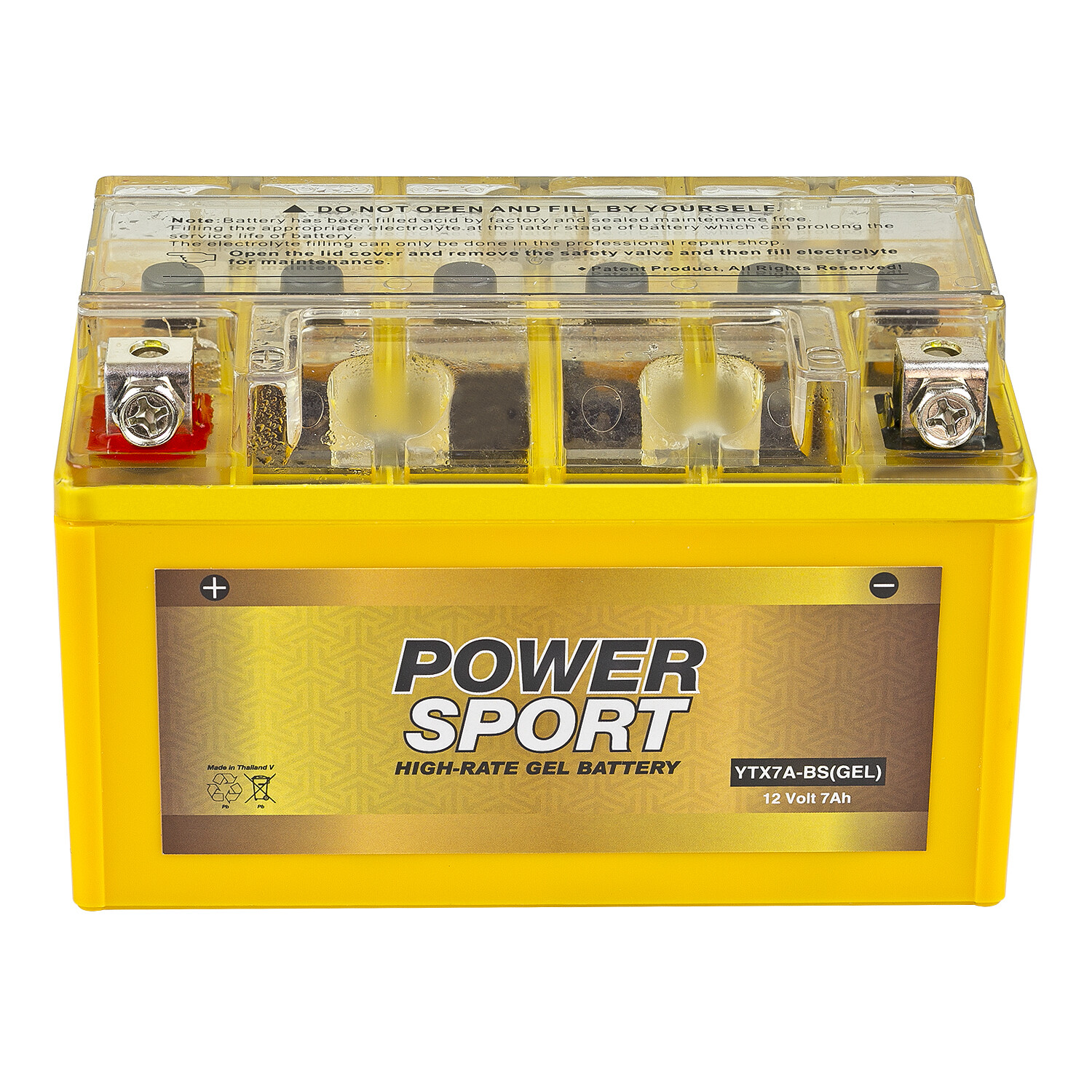 Yuasa Ytx7a-bs Gel Motorcycle Replacement Battery - 12v 7ah - New Ytx7a