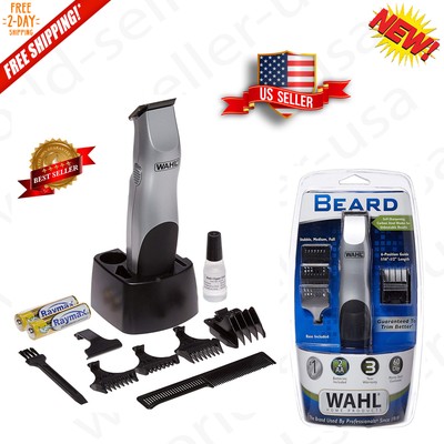 Wahl Mens Kit Beard Rechargeable Trimmer Mustache Clipper Shaver Cordless...