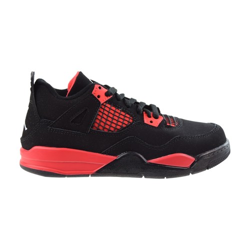 

Детские туфли Jordan 4 Retro (PS) Red Thunder черно-красные BQ7669-016, Black-red