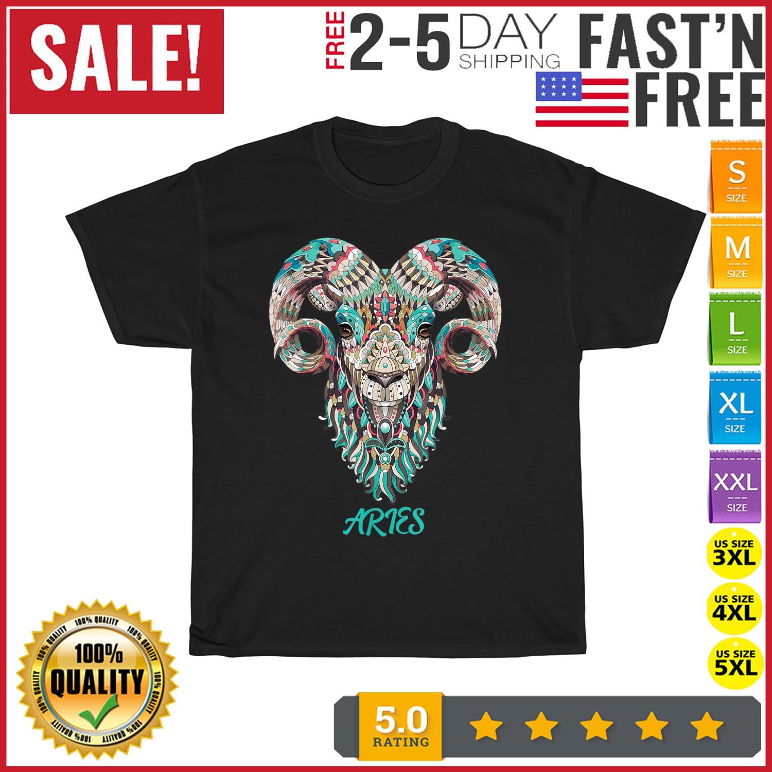 Aries Tシャツ Aries Zodiac Sign Astrology T Shirt March April Birthday T