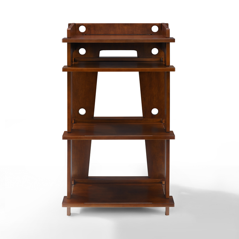 Turntable Stand Audio Storage Rack Brown Media Wood Console