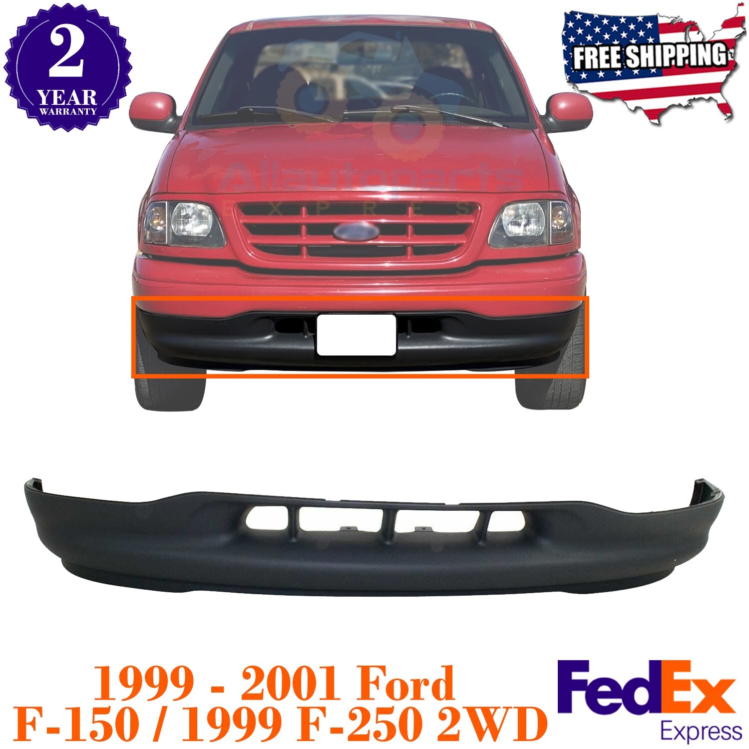 Garage-Pro Front Valance Compatible With 1997-1998 Ford F-150