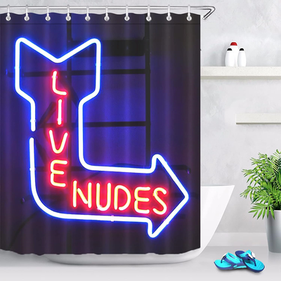 Blue Shower Curtain For Bathroom Decor,