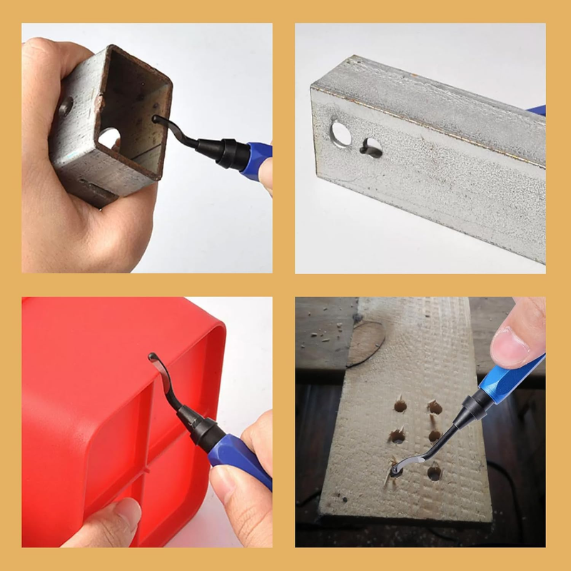 2 Pcs Deburring Tool +10 Pcs BS1010 High Speed Steel Blades for Metal Resin PVC