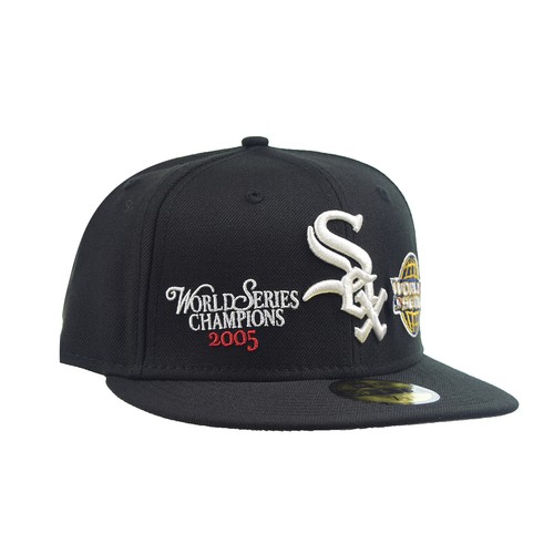 

Мужская приталенная кепка New Era Chicago White Sox World Series Champions 2005, черная, Черный