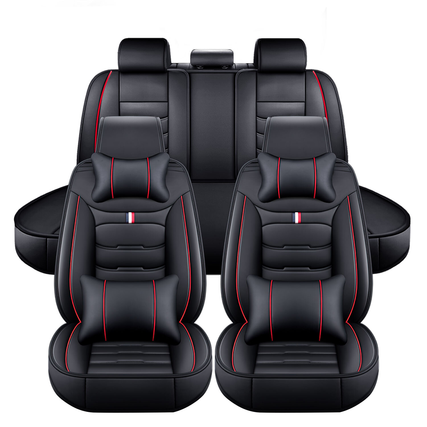 For Toyota Car Seat Cover Full Set Deluxe Leather 5-Seats Fr