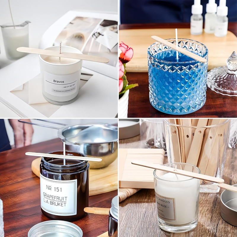 Candle Making Kit,Candle Wicks 90 Pcs (4in, 6in, 8in) with 10 Candle Wick Holder