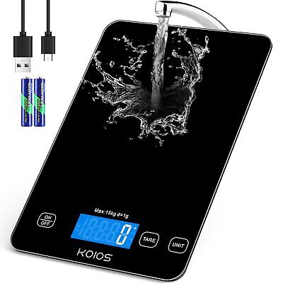 KOIOS Food Scale, 33lb/15kg Digital Kitchen Scale Grams and Ounces for Cooking