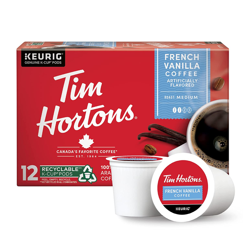 Tim Hortons French Vanilla Coffee, Single-Serve K-Cup Pods C