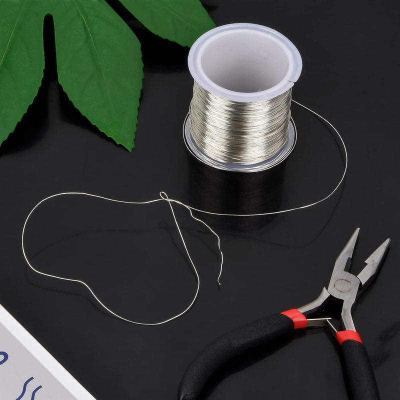 Jewelry Wire for Making, 0.3 mm x 100 m Beading Wire, Silver Craft Tarnish Resis