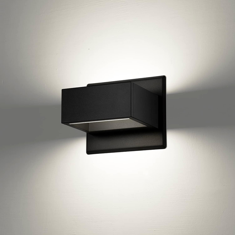 Modern Outdoor Wall Sconce Light LED Exterior Light Fixture up down for House Black Porch Light Wall Mount Lamp 7.5W Aluminum for Garage Patio