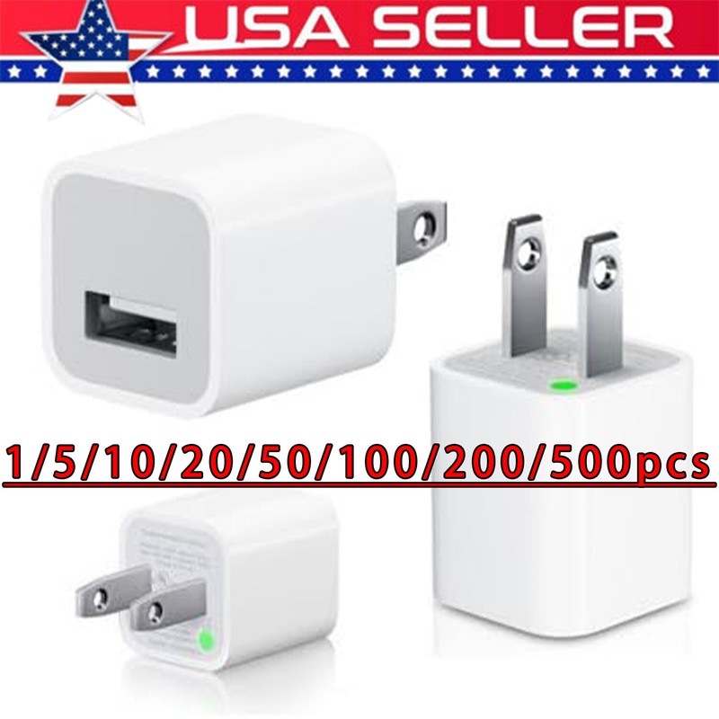 White 1A USB Power Adapter AC Home Wall Charger US