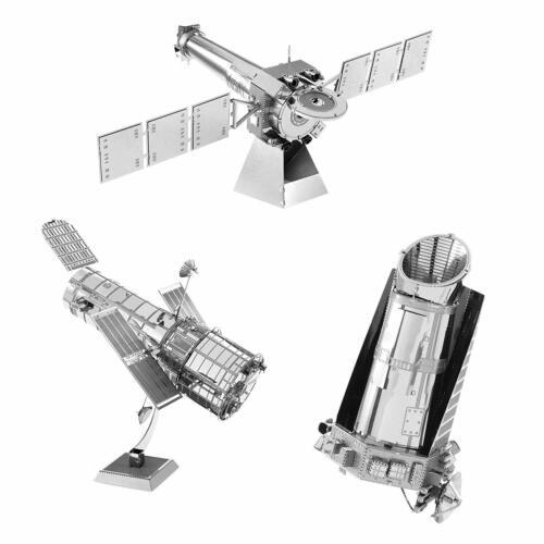 Set of 3 Metal Earth 3D Model Kits Telescope, Kepler & Chandra X-Ray Observatory