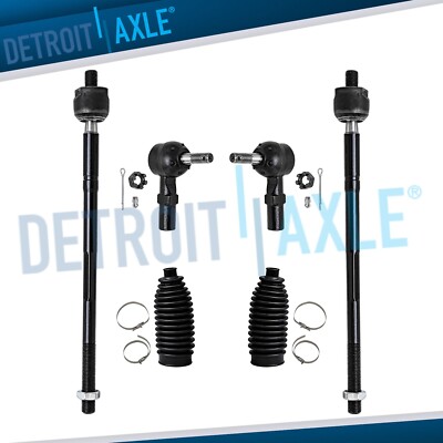 6pc Font Inner & Outer Tie Rods with Boots for Lexus ES300 Toyota Camry Avalon