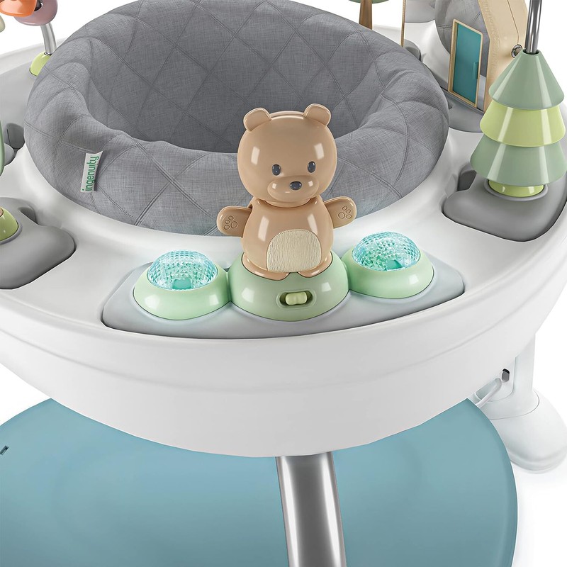 Spring & Sprout 2-In-1 Baby Activity Center Jumper and Table with Infant Toys -