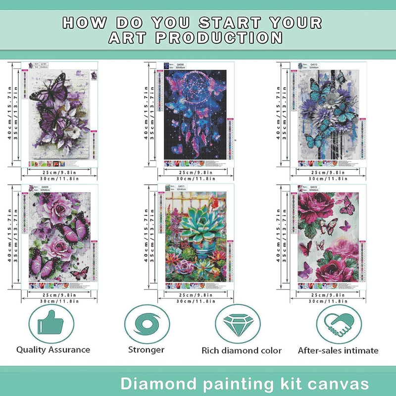 6 Pack Diamond Painting Kits for Adults Peinture Diamant 5D Adulte Nouveauté Gem